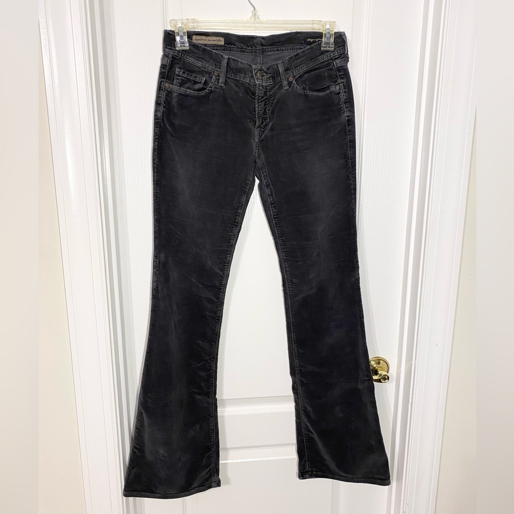 Y2K COH USA Made Ingrid Velvet Flare Leg Jeans Gray Size 30 Citizens Of Humanity
